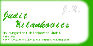 judit milankovics business card